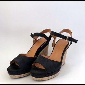 Tommy Hilfiger Black Kali Wedge Sandal Size 8